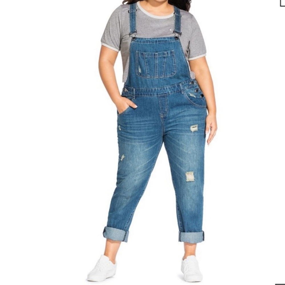 City Chic Boyfriend Overalls